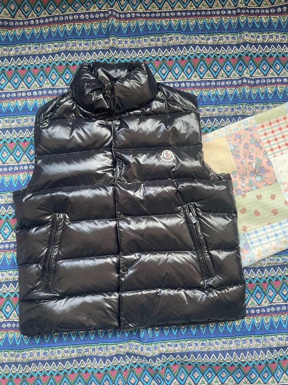 Moncler-Style Men's Black Puffer Vest